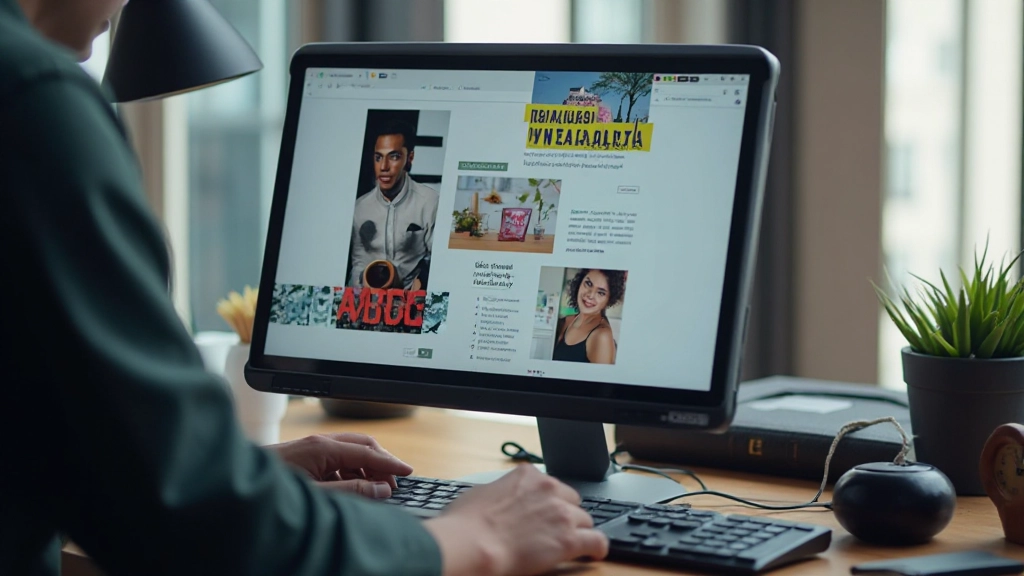 Portfolio website homepage showing professional typography color scheme and visual hierarchy with project grid below
